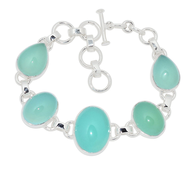 8.2" Aqua Chalcedony Bracelets - AQCB78