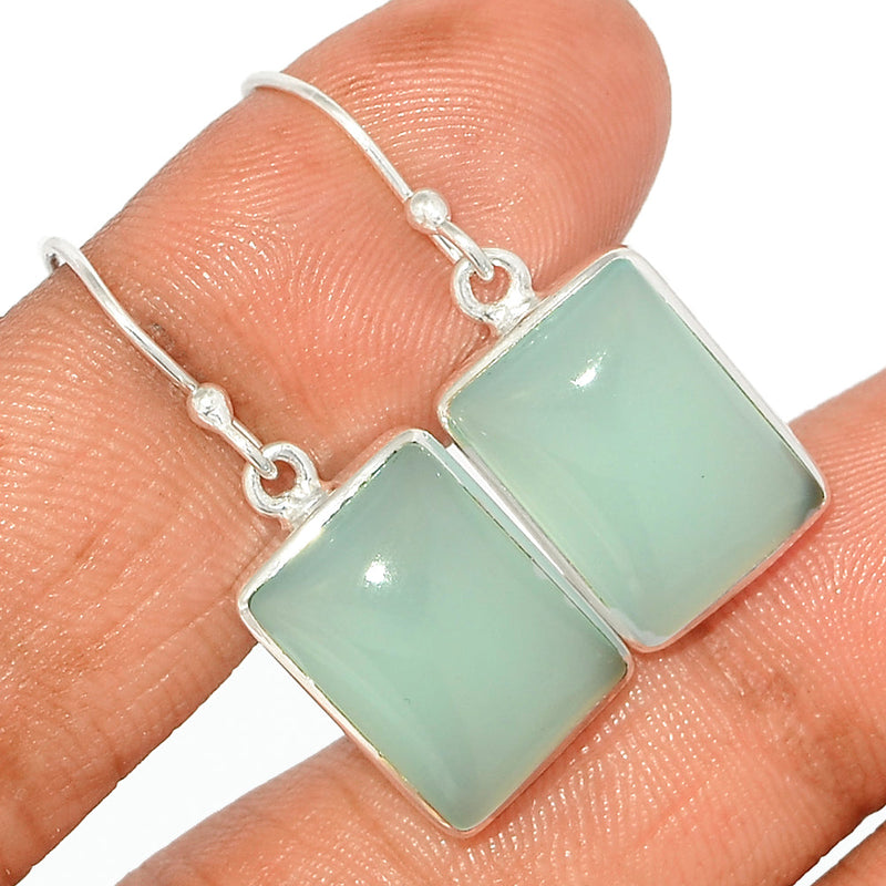 1.3" Aqua Chalcedony Earrings - AQCE124