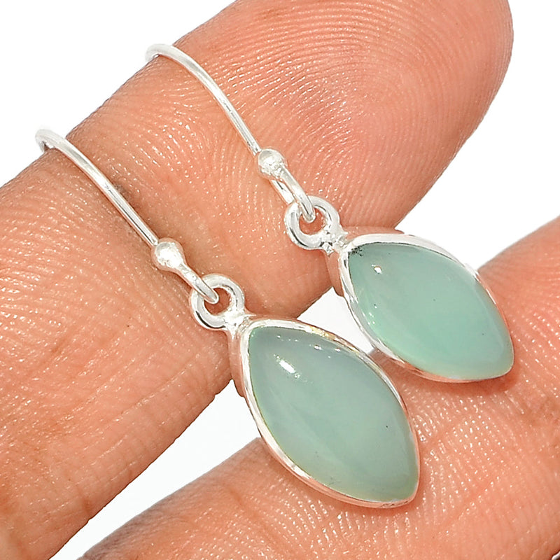 1.2" Aqua Chalcedony Earrings - AQCE135