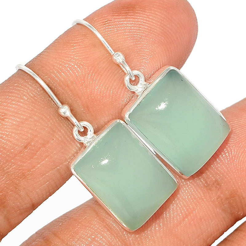 1.3" Aqua Chalcedony Earrings - AQCE136