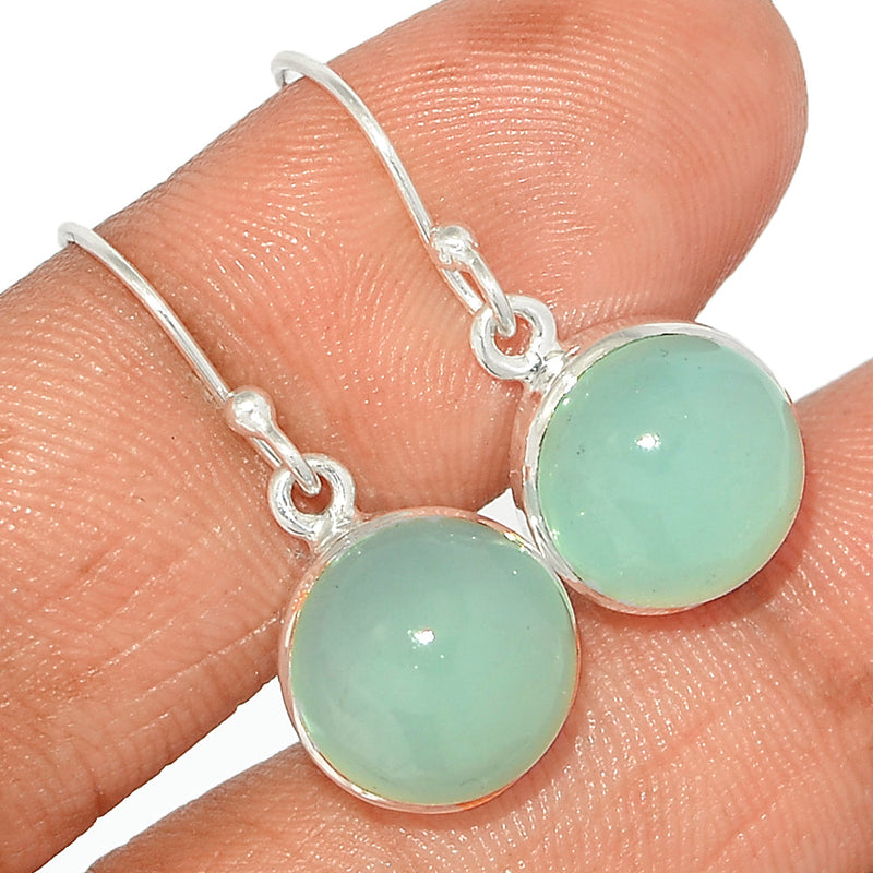 1.1" Aqua Chalcedony Earrings - AQCE93