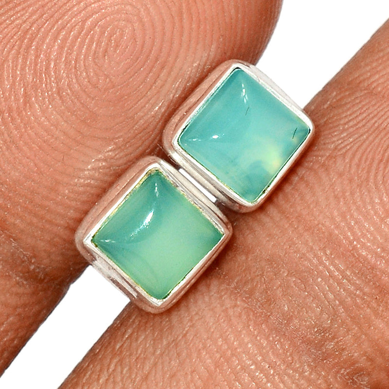 Aqua Chalcedony Studs - AQCS23