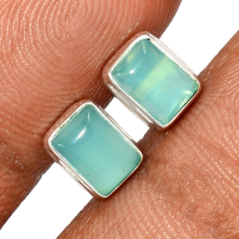 Aqua Chalcedony Studs - AQCS26