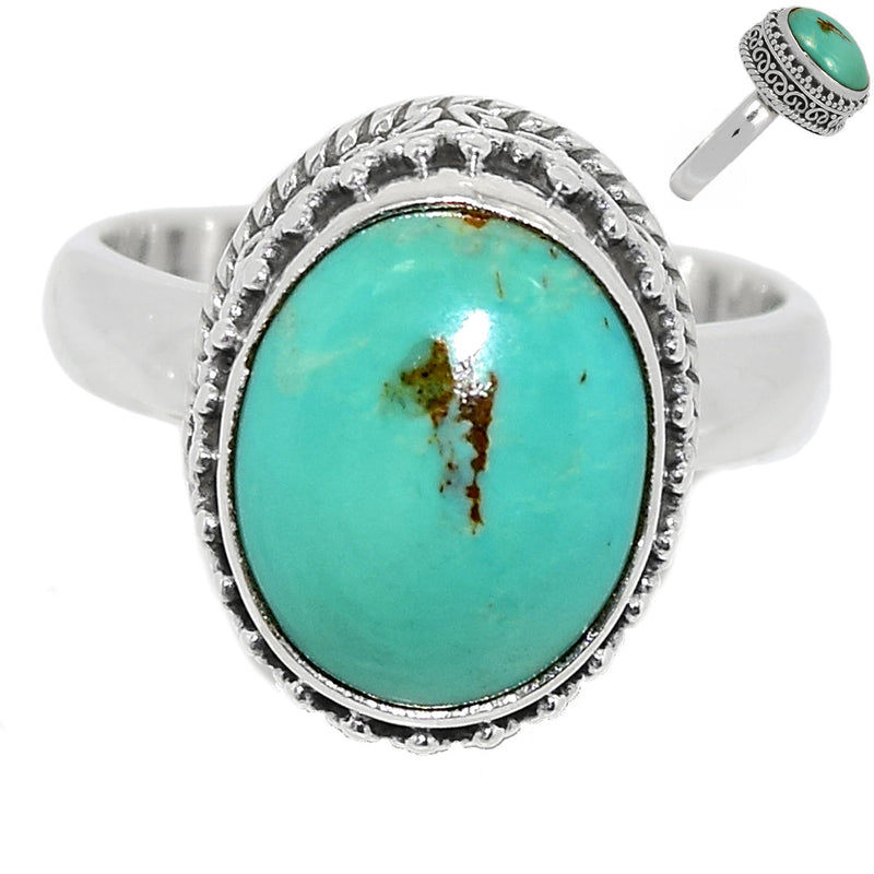 Fine Filigree - Number 8 Mine Turquoise Ring - ATQR305