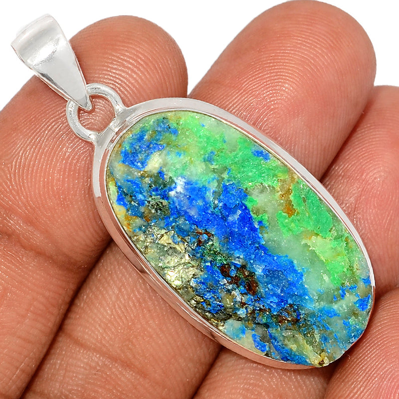 2" Azurite Druzy Pendants - AZDP427