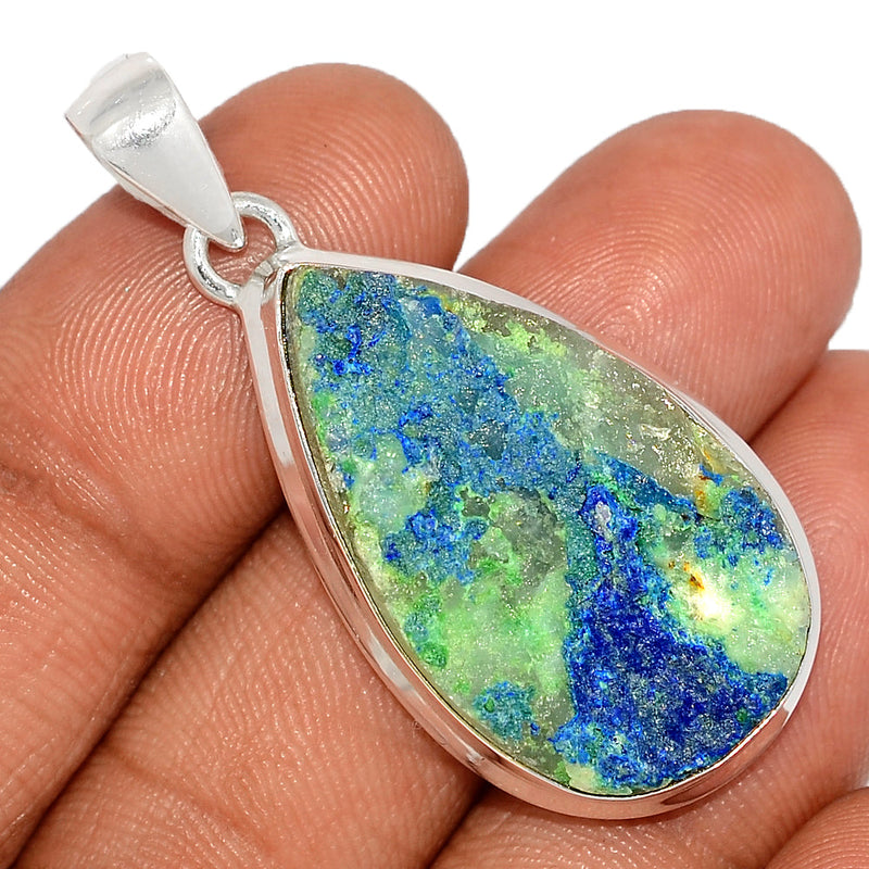 1.7" Azurite Druzy Pendants - AZDP447