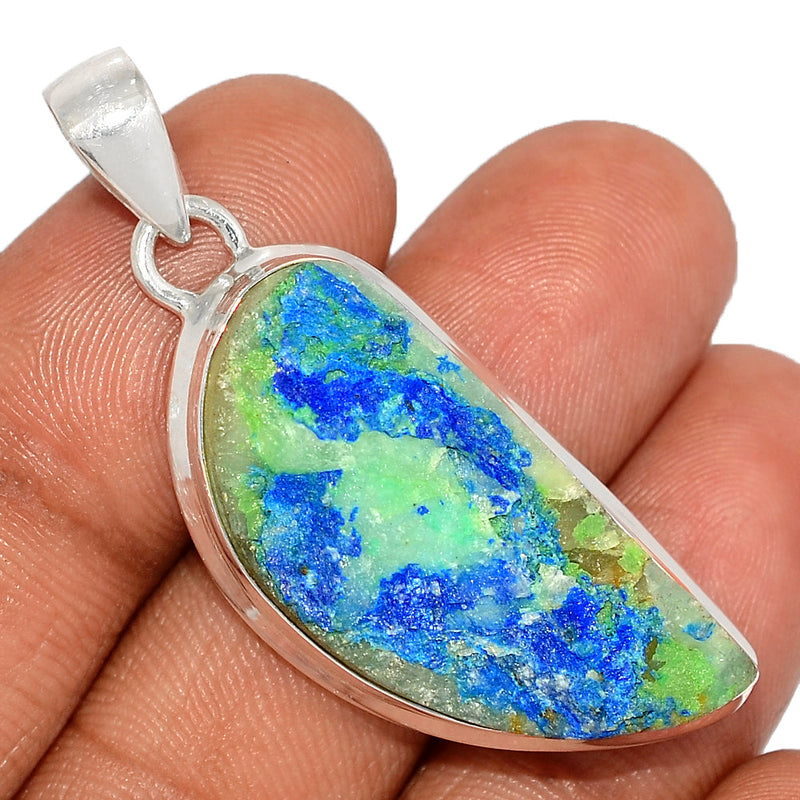 1.8" Azurite Druzy Pendants - AZDP448