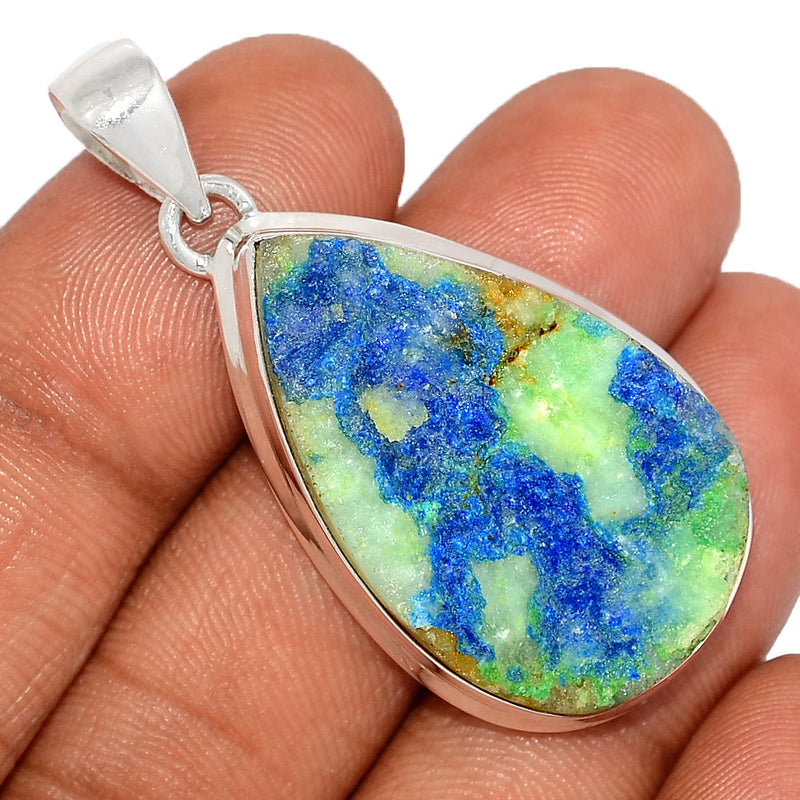 1.8" Azurite Druzy Pendants - AZDP449