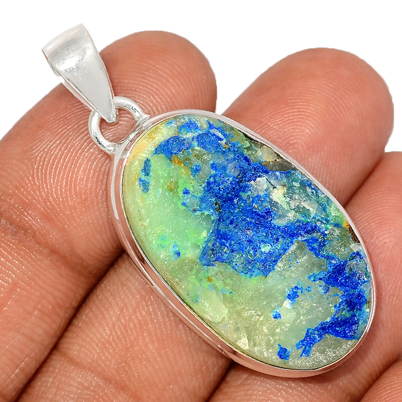 1.7" Azurite Druzy Pendants - AZDP454