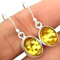 Faceted Baltic Amber Earring-BARE11
