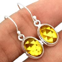 Faceted Baltic Amber Earring-BARE36