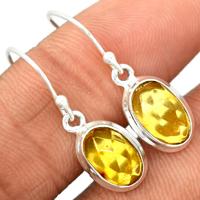 Faceted Baltic Amber Earring-BARE3