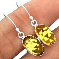 Faceted Baltic Amber Earring-BARE44