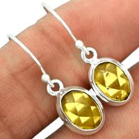 Faceted Baltic Amber Earring-BARE49
