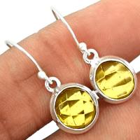 Faceted Baltic Amber Earring-BARE53