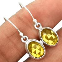 Faceted Baltic Amber Earring-BARE54