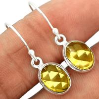 Faceted Baltic Amber Earring-BARE56