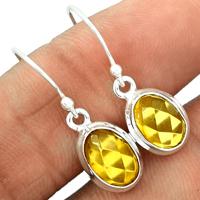 Faceted Baltic Amber Earring-BARE57