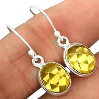Faceted Baltic Amber Earring-BARE68