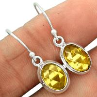 Faceted Baltic Amber Earring-BARE88