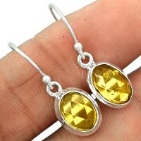 Faceted Baltic Amber Earring-BARE88