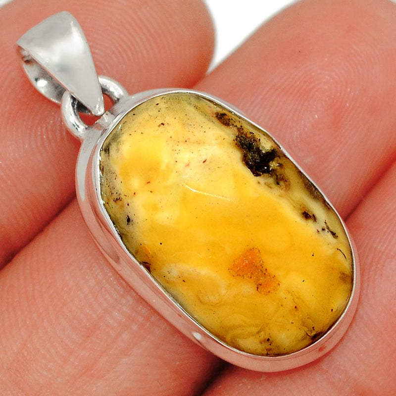 1.2" Faceted Baltic Amber Pendants - BARP194