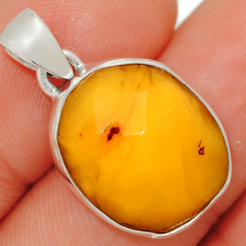 1.1" Faceted Baltic Amber Pendants - BARP197