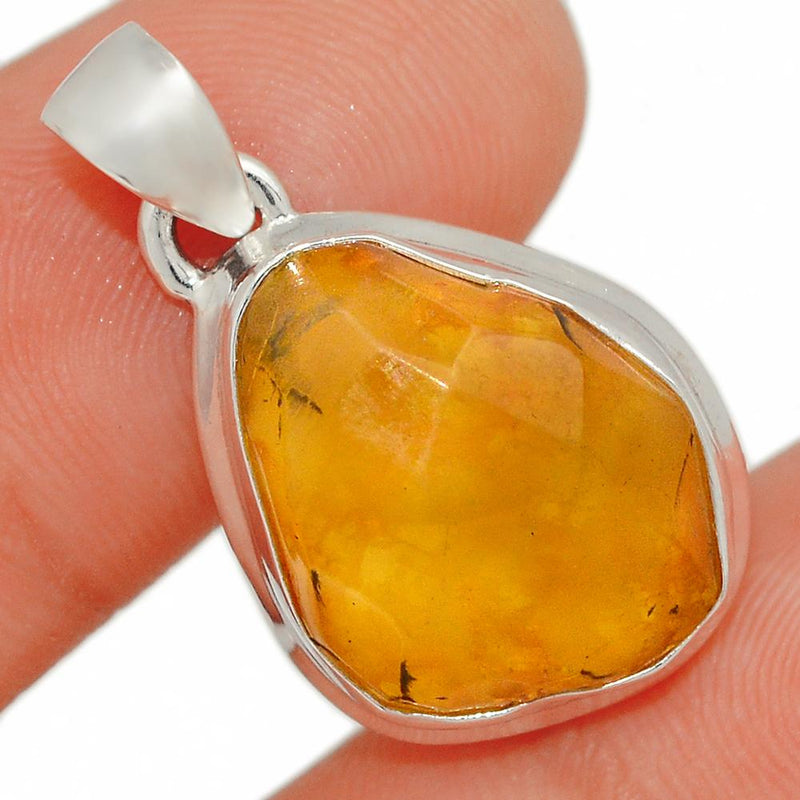 1.1" Faceted Baltic Amber Pendants - BARP200