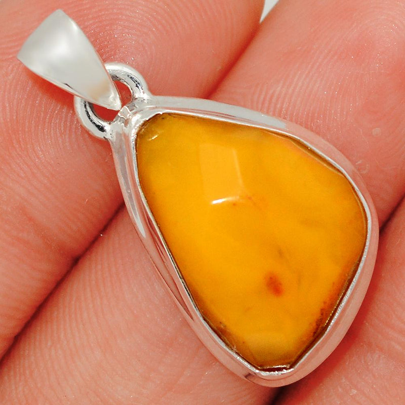 1.2" Faceted Baltic Amber Pendants - BARP204