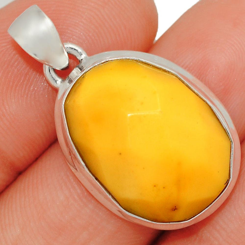 1.2" Faceted Baltic Amber Pendants - BARP206
