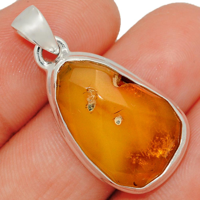 1.2" Faceted Baltic Amber Pendants - BARP208
