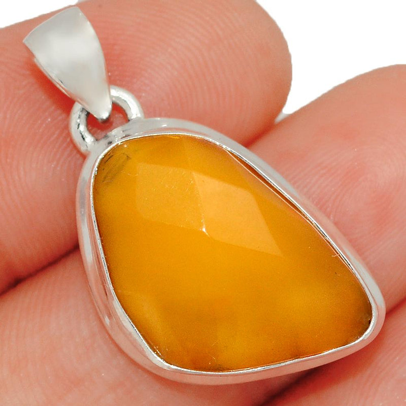 1.2" Faceted Baltic Amber Pendants - BARP209