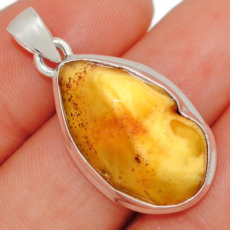 1.3" Faceted Baltic Amber Pendants - BARP214