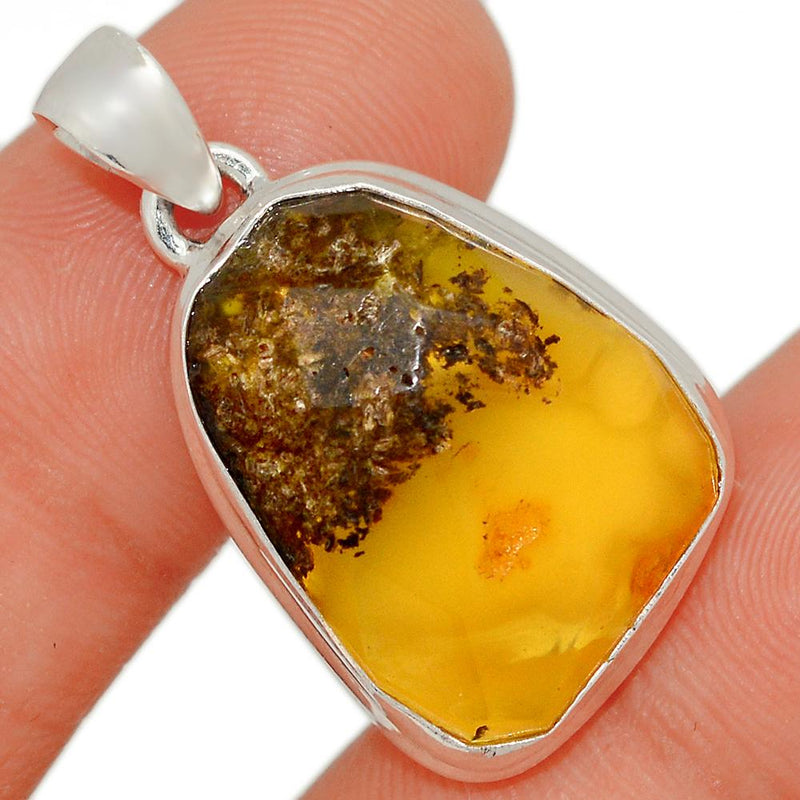 1.2" Faceted Baltic Amber Pendants - BARP220