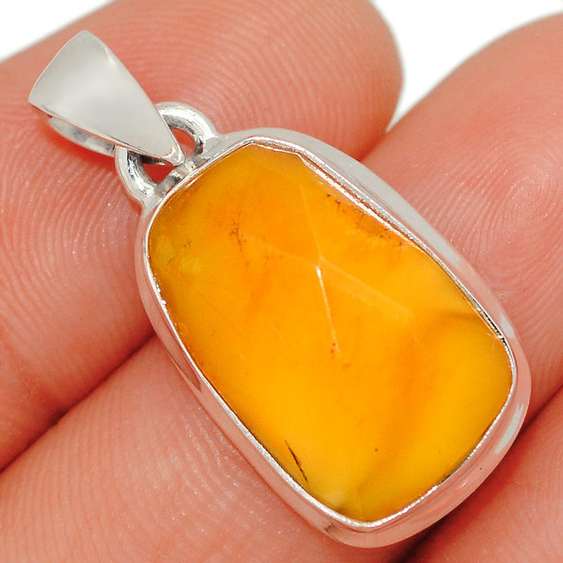 1.1" Faceted Baltic Amber Pendants - BARP222