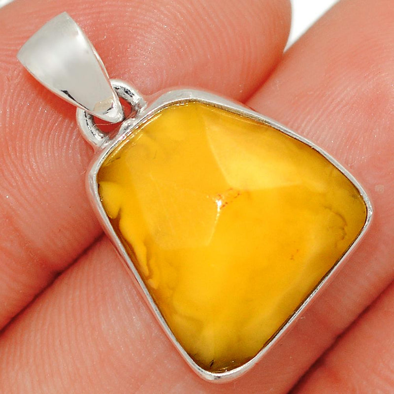 1" Faceted Baltic Amber Pendants - BARP223