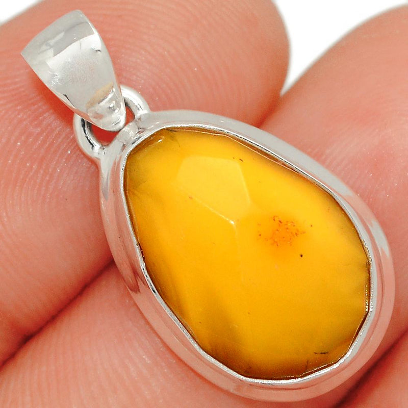 1.1" Faceted Baltic Amber Pendants - BARP229
