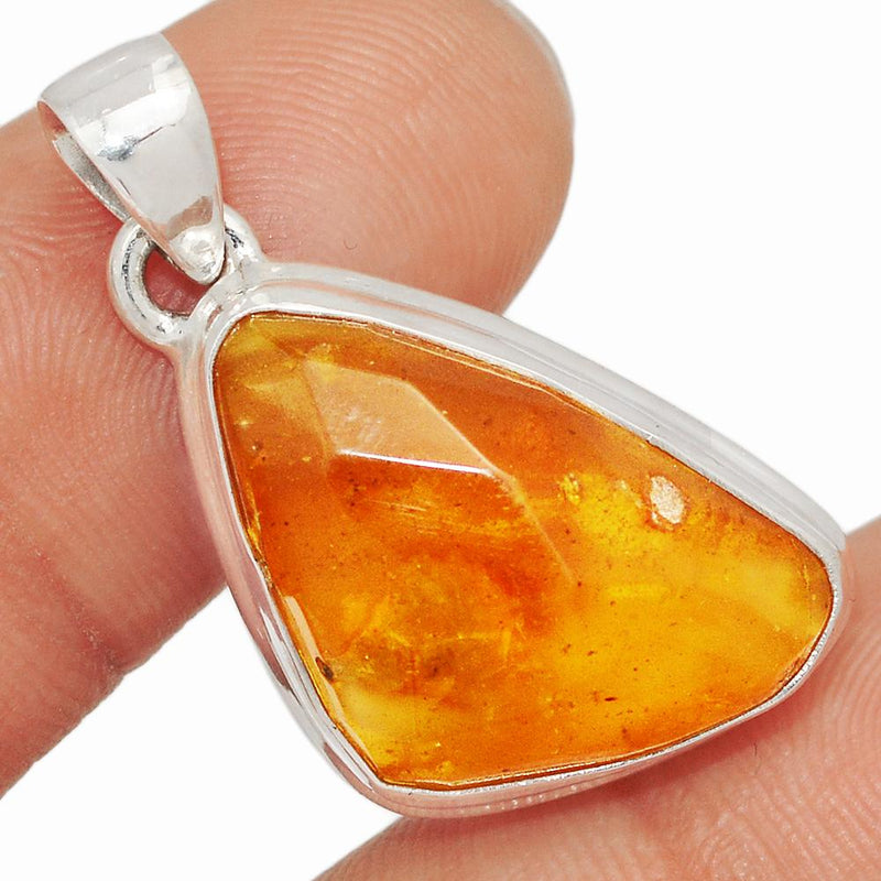 1.2" Faceted Baltic Amber Pendants - BARP241