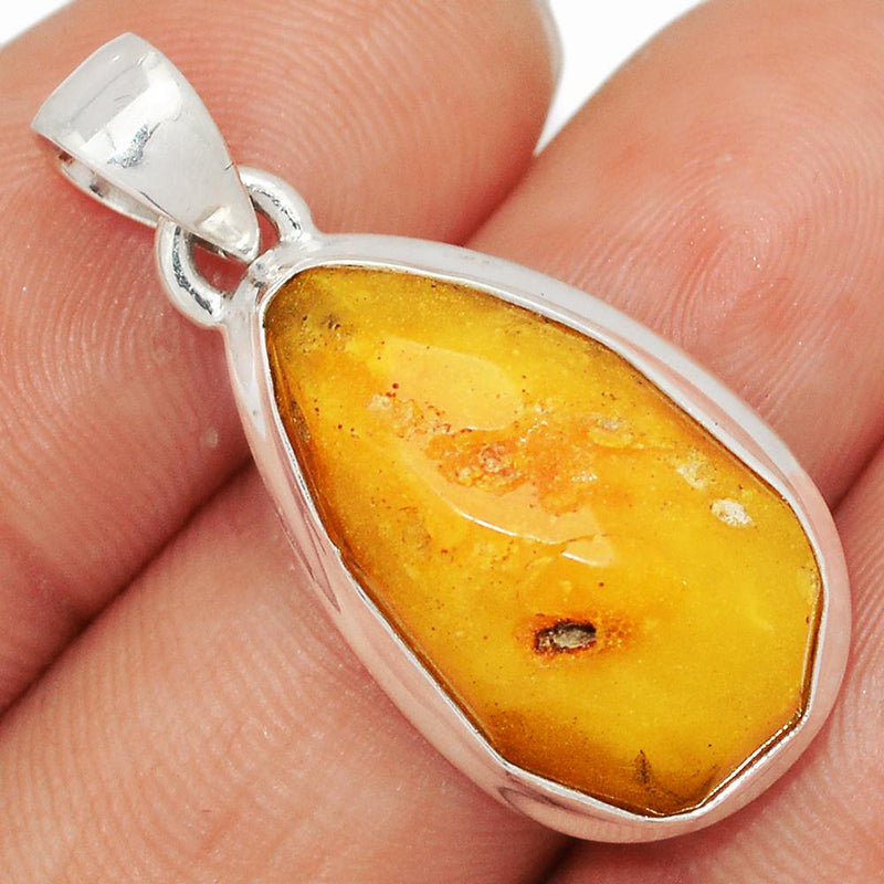 1.2" Faceted Baltic Amber Pendants - BARP244