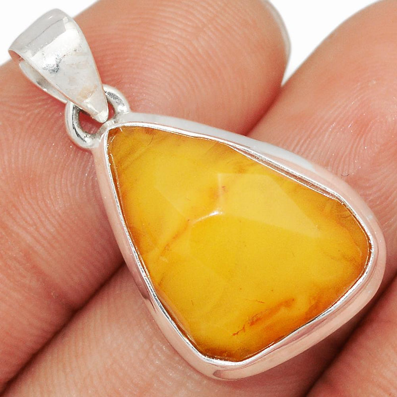 1.1" Faceted Baltic Amber Pendants - BARP246