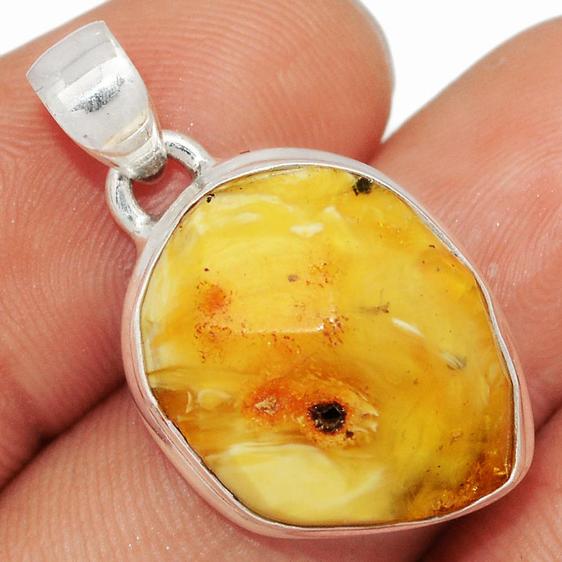 1.1" Faceted Baltic Amber Pendants - BARP251