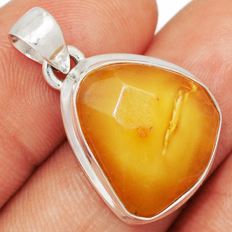 1.1" Faceted Baltic Amber Pendants - BARP252