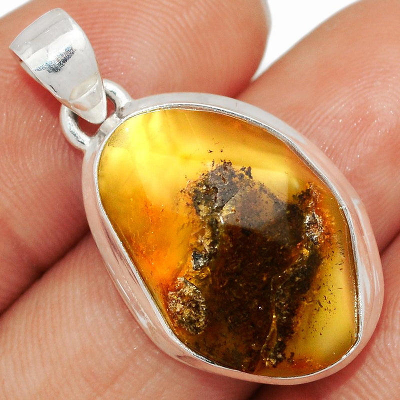 1.2" Faceted Baltic Amber Pendants - BARP253