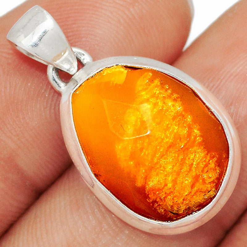 1.1" Faceted Baltic Amber Pendants - BARP254