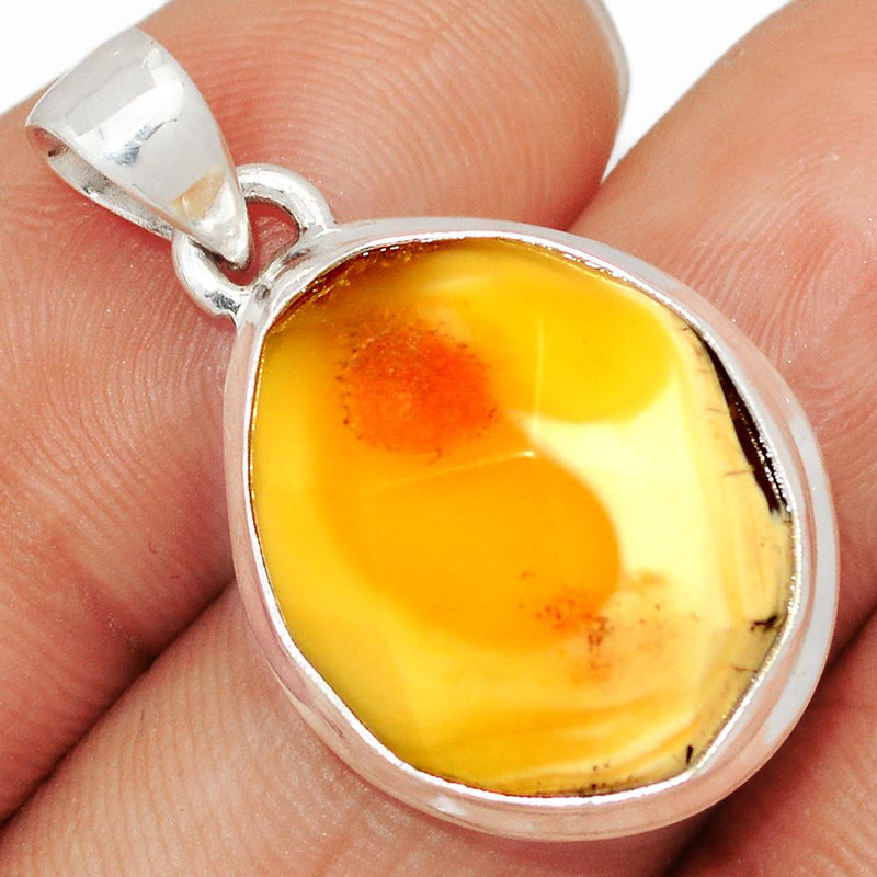 1.2" Faceted Baltic Amber Pendants - BARP259