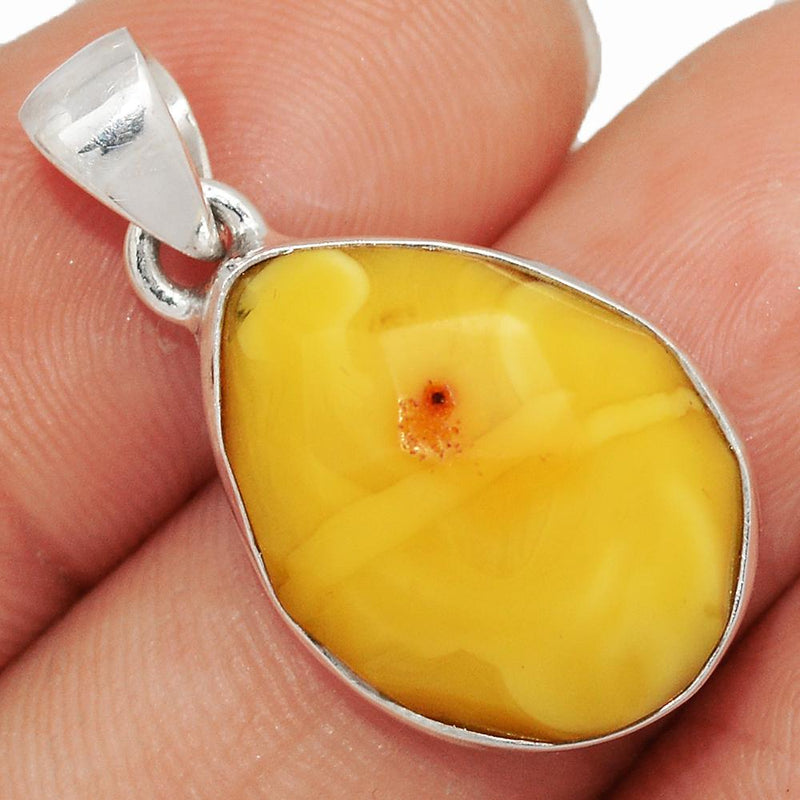 1.1" Faceted Baltic Amber Pendants - BARP266