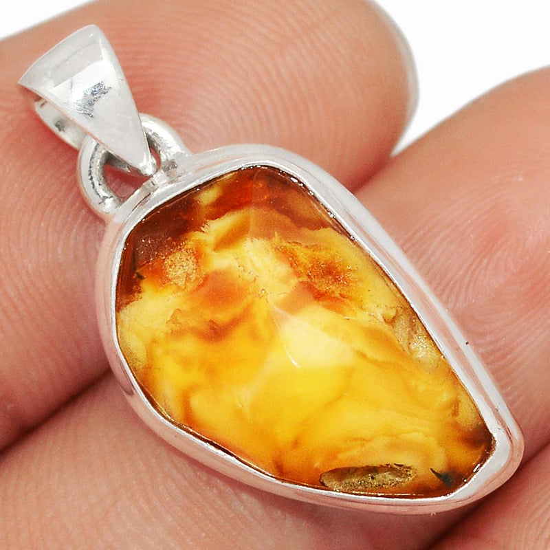 1.1" Faceted Baltic Amber Pendants - BARP277