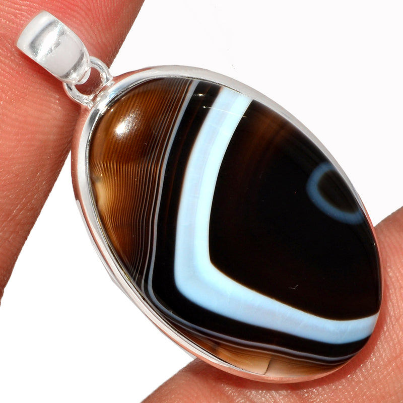 2" Black Banded Agate Pendants - BBAP1231