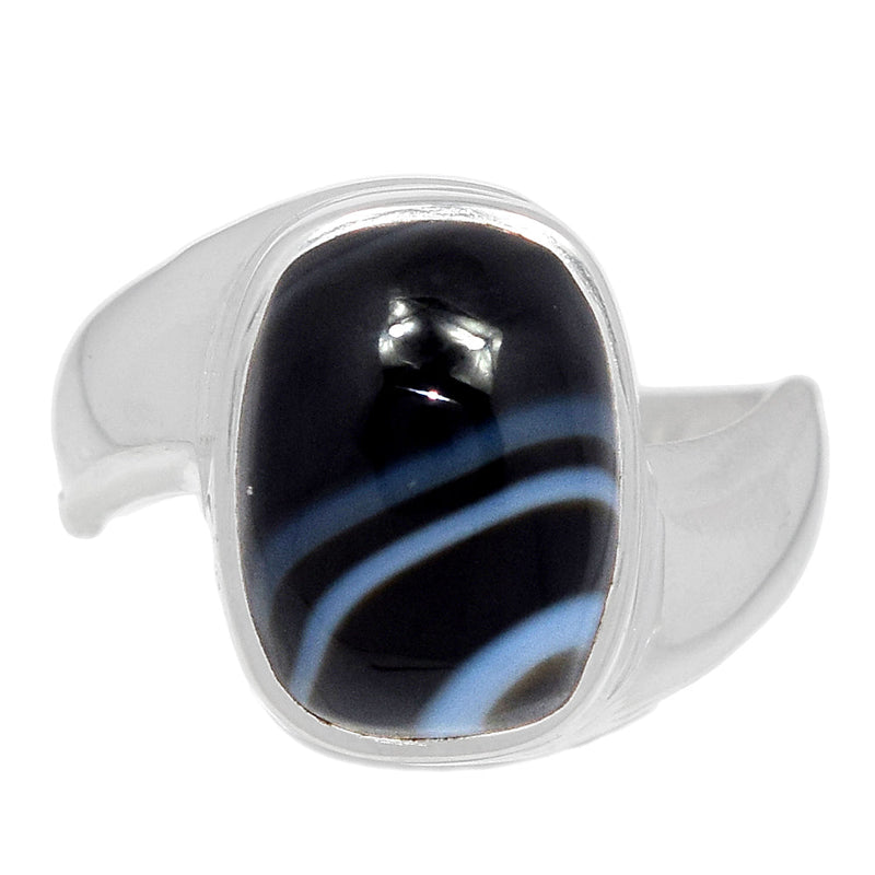 Solid - Black Banded Agate Ring - BBAR1013