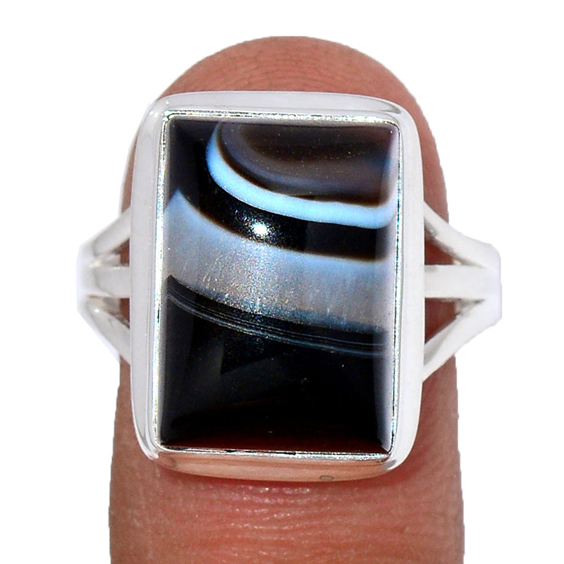 Black Banded Agate Ring - BBAR1039